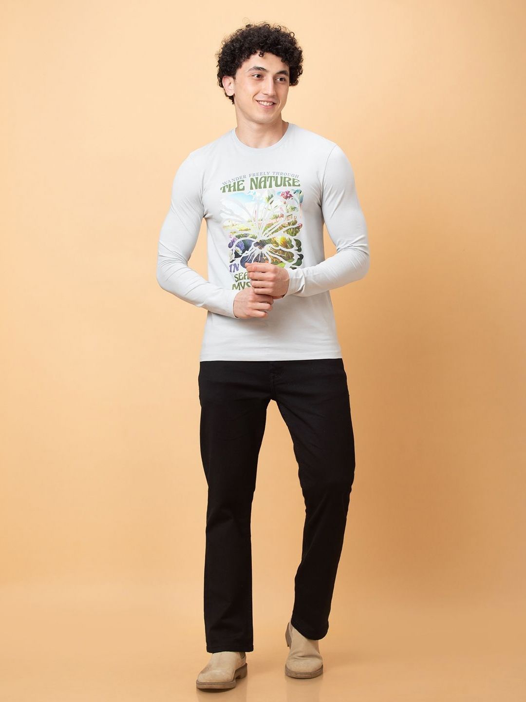 Being Human Men Biker Printed Applique T-shirt