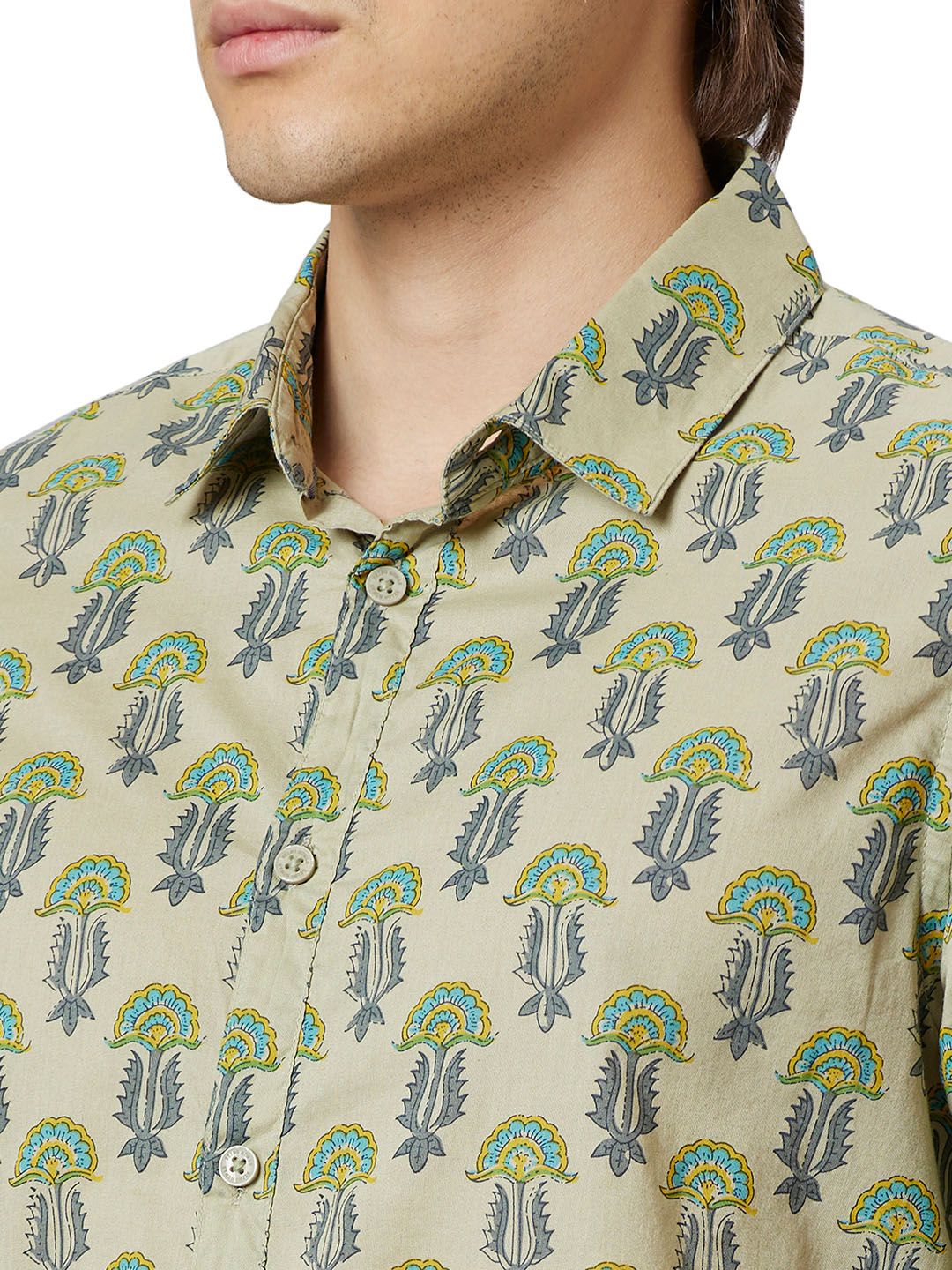 Being Human Men Green Slim Fit Opaque Casual Shirt