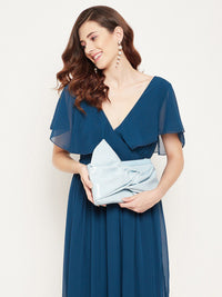Berrylush Women Blue Clutch