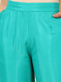 W Solid Women Straight Fit Pleated Casual Trousers
