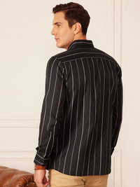 DENNISON Smart Striped Button-Down Collar Casual Shirt