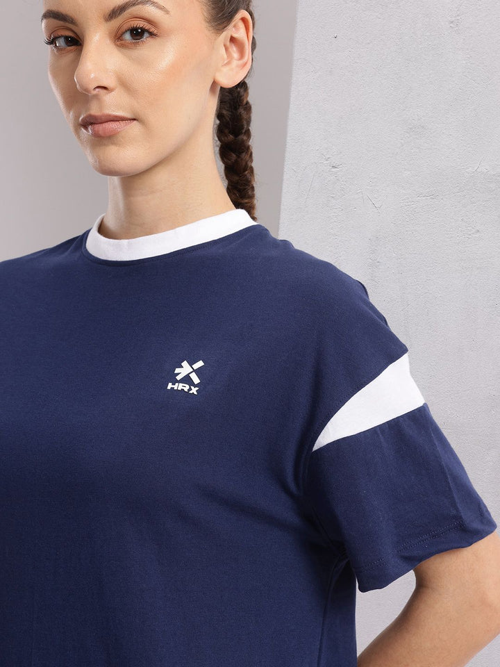 HRX by Hrithik Roshan Printed Drop-Shoulder Sleeves Relaxed Lifestyle T-shirt