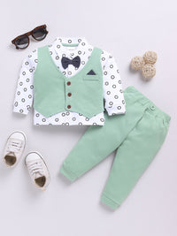 Moms Love Boys Boys Dicetak Baju Kapas Murni dengan Joggers