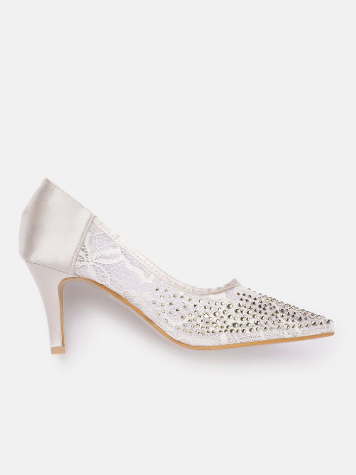 Lino Perros Embellished Party Slim Heel Pumps