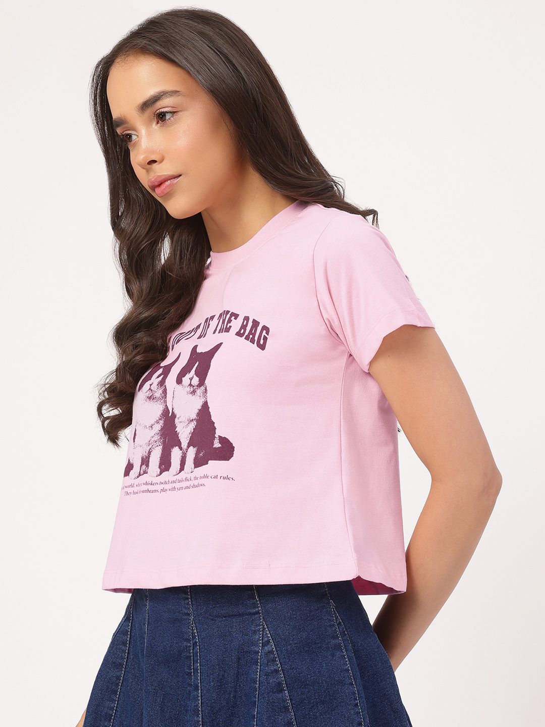 DressBerry Cat Rules Graphic Print T-shirt