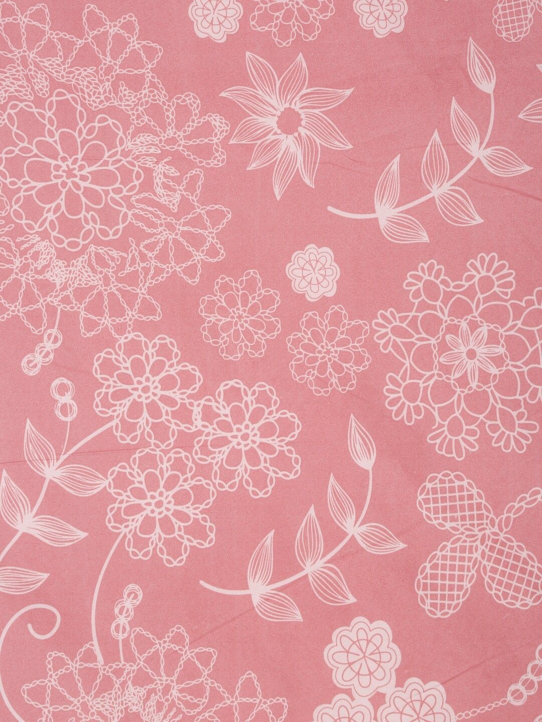Cortina Rose & White Floral Microfiber AC Room Reversible Double Bed Dohar