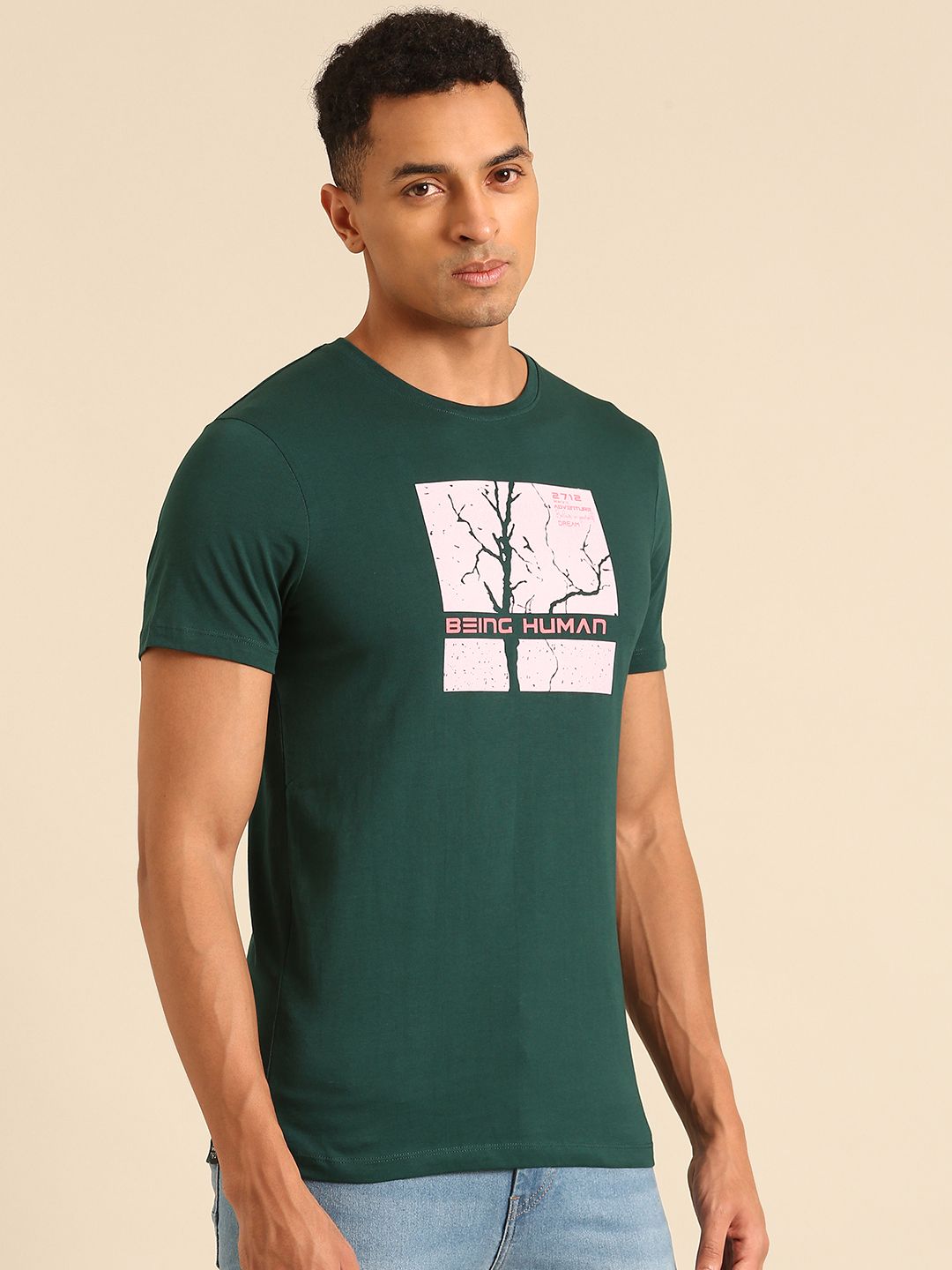 Being Human Printed Pure Cotton T-shirt