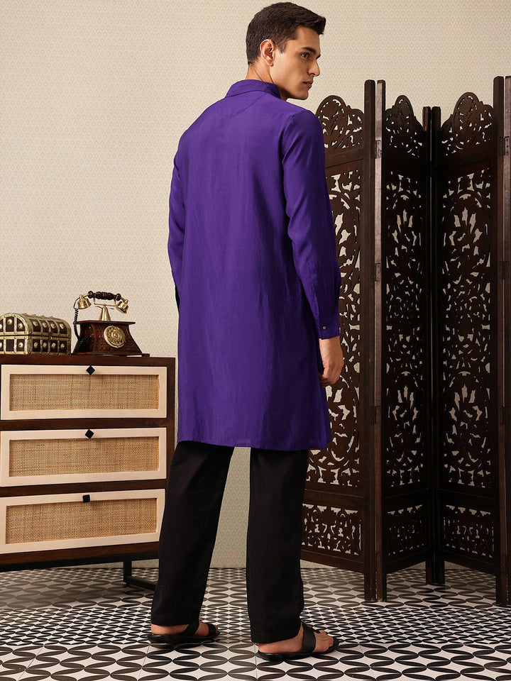 House of Pataudi Yoke Design Thread Work Rozana Kurta