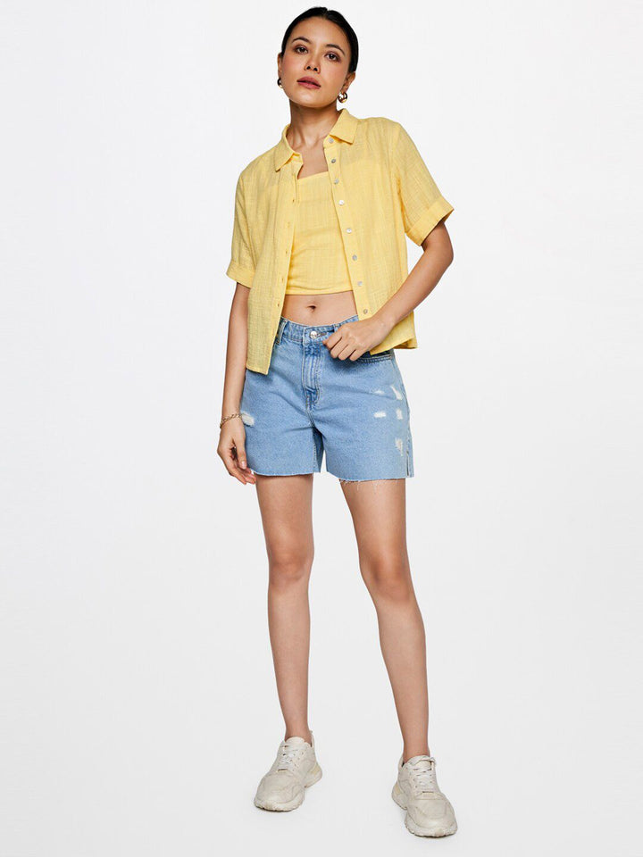 AND Short Sleeves Shirt Style Top