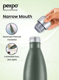 PEXPO Electro ISI Diserahkan Thermosteel 24 Hrs Botol Air Hijau Panas & Sejuk- 1800ml