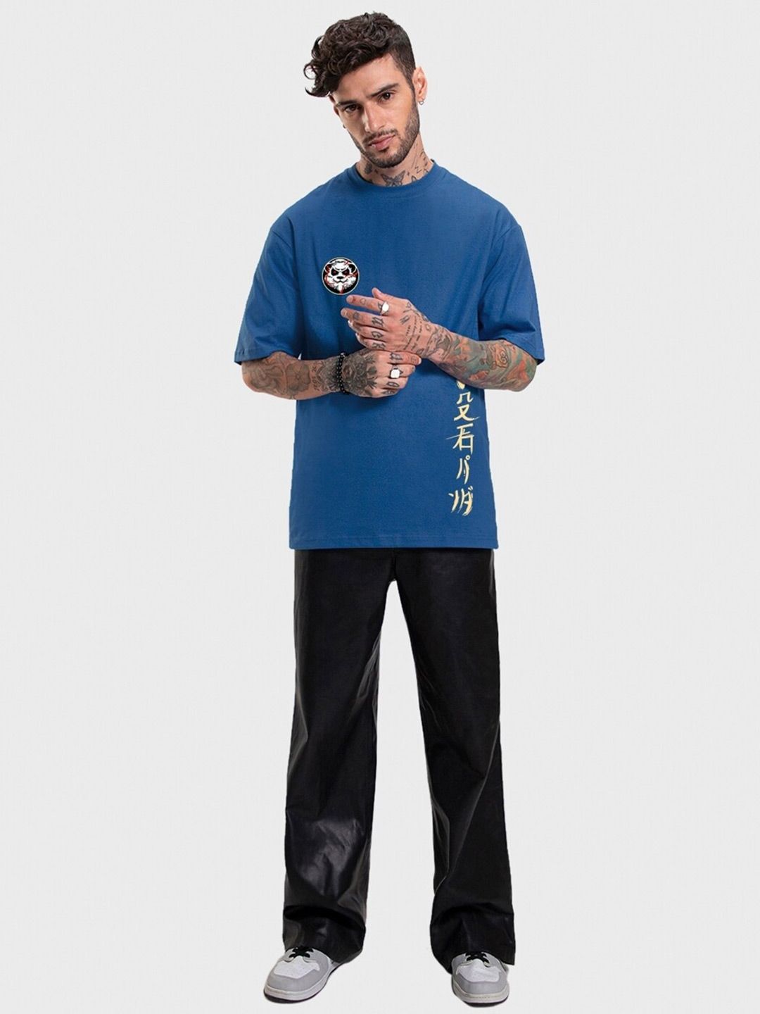 Bewakoof Stoned Panda Graphic Printed Oversized T-shirt