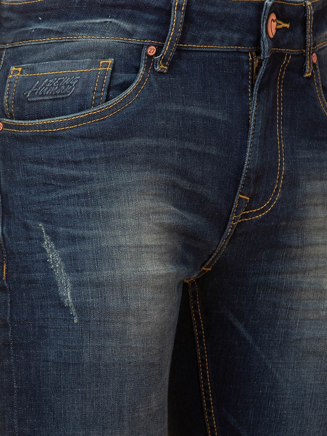 Being Human Men Slim Fit Mildly Distressed Heavy Fade Stretchable Jeans