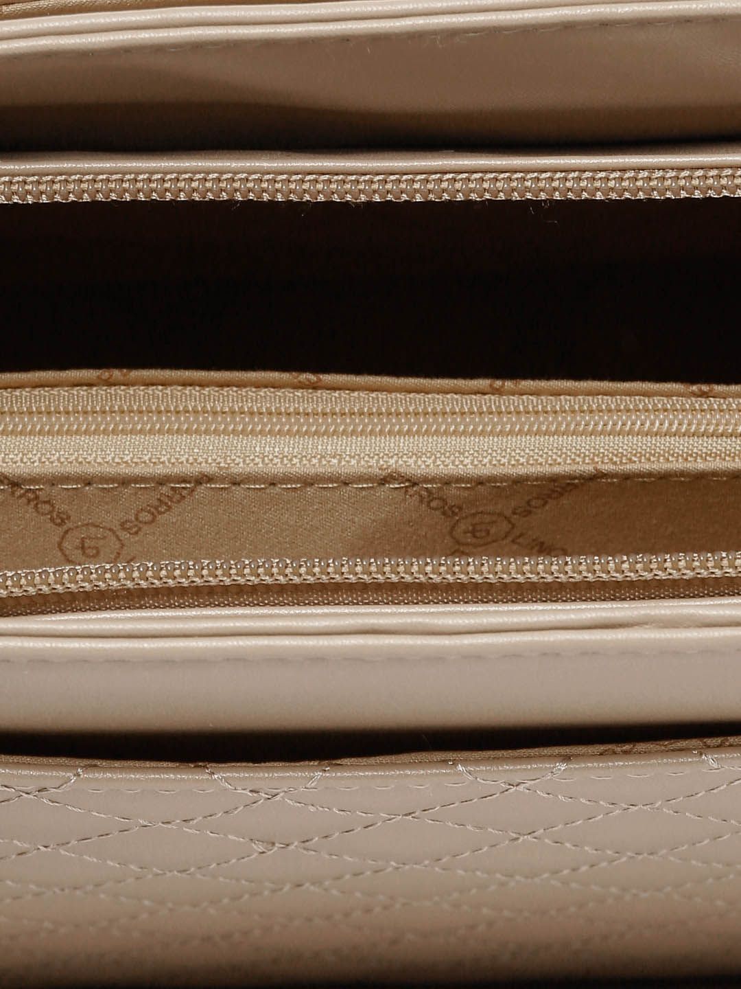 Lino Perros Beige Quilted Handheld Bag