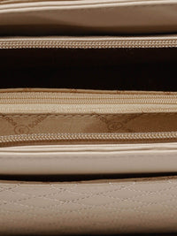 Lino Perros Beige Quilted Handheld Bag