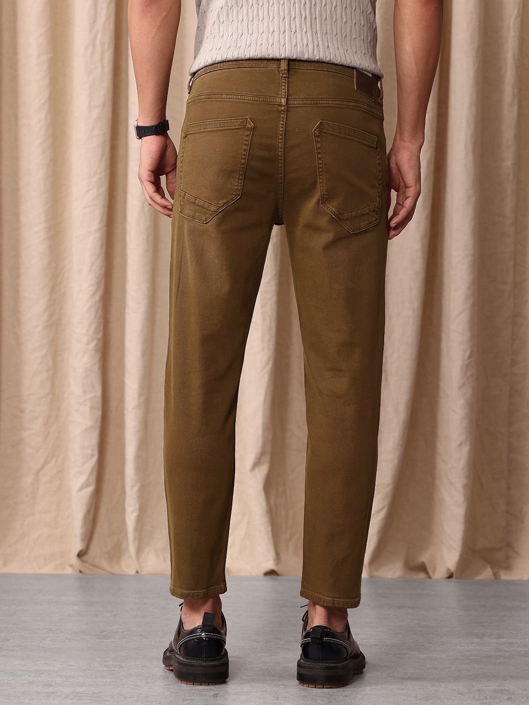 Mr Bowerbird Men Cropped Tapered Fit Stretchable Jeans