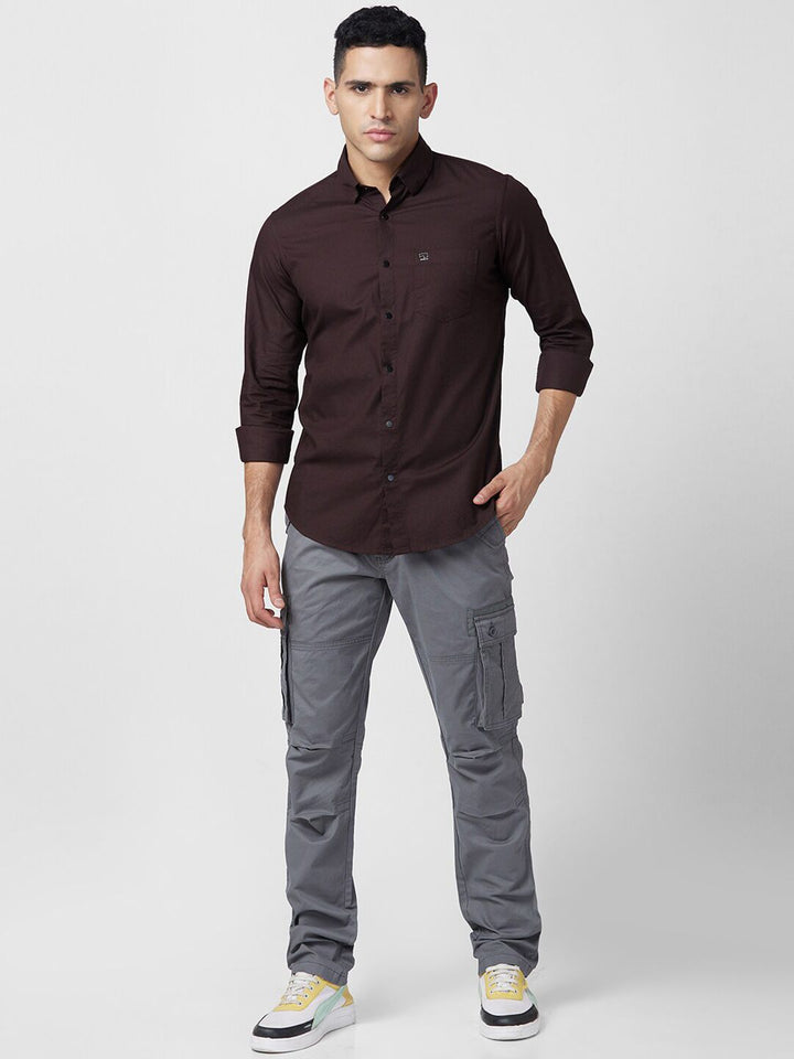 SPYKAR Slim Fit Opaque Cotton Casual Shirt