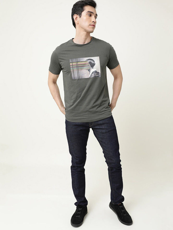 RARE RABBIT Men Rings-4 Slim Fit Solid Polo Collar T-Shirt