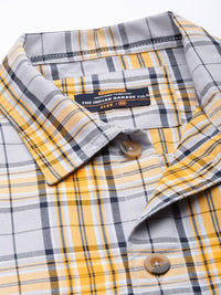 The Indian Garage Co Tartan Checked Pure Cotton Casual Shirt