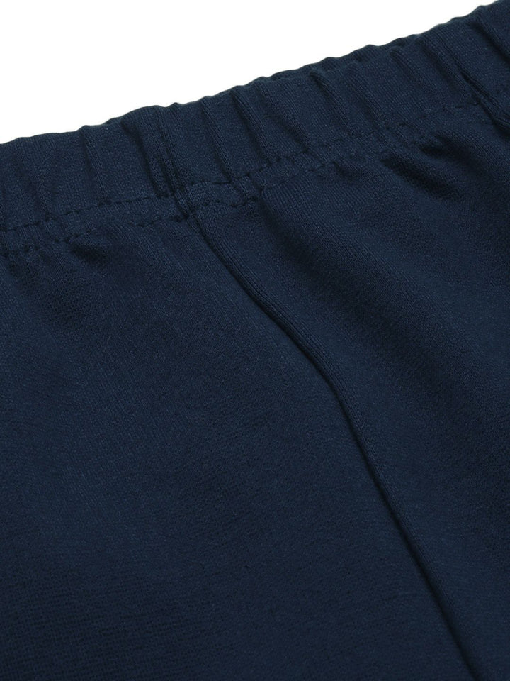 Global Desi Women Blue Solid Tapered Fit Cigarette Trousers