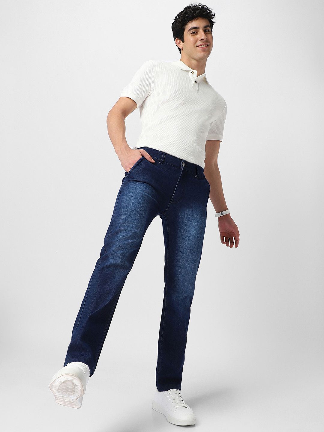 Urbano Fashion Men Regular Fit Washed Stretchable Jeans