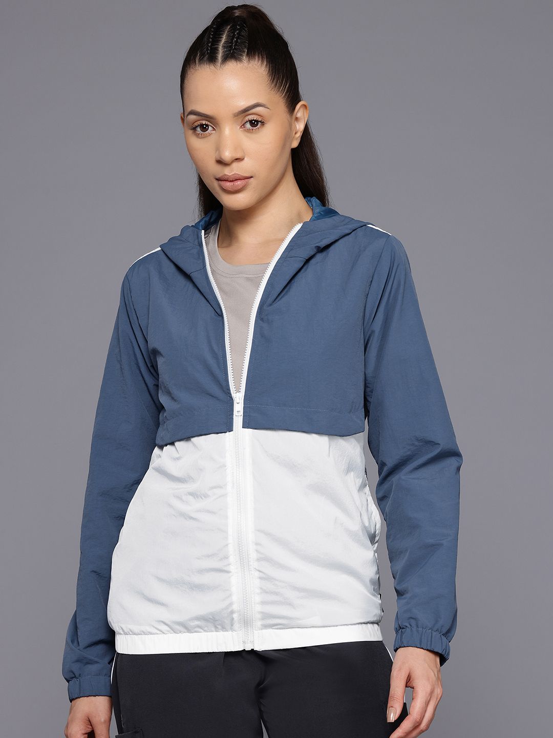 HRX by Hrithik Rosha Rapid-Dry Colourblocked Outdoor Jacket