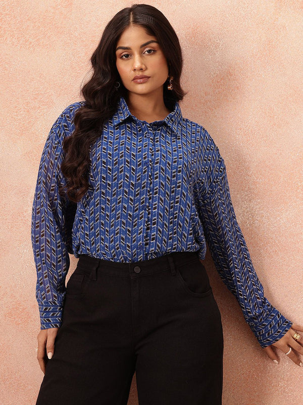 all about you Plus Size Printed Casual Shirt