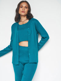 And Women Solid Top with Trousers & Jacket