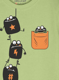 HELLCAT Boys Pack Of 2 Printed T-shirt with Shorts