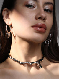 SOHI The Drip Silver-Plated Jewellery Set