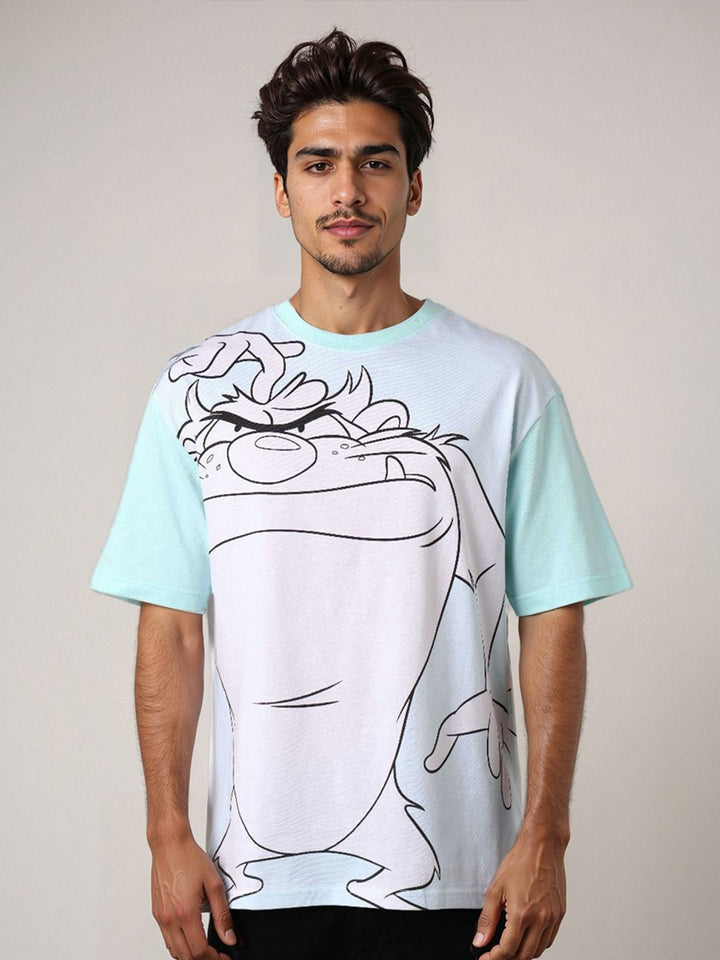 The Indian Garage Co Pure Cotton Looney Tunes Graphic Printed Cotton Boxy Fit T-shirt