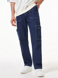 Bewakoof Men Pure Cotton Baggy Cargo Jeans