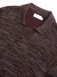 THE BEAR HOUSE Abstrcat Printed Polo Collar Cotton T-shirt