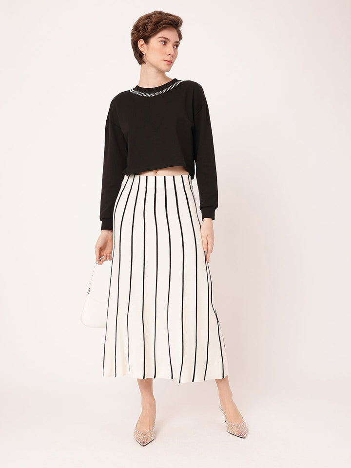 DressBerry Embellished Cotton Terry Relaxed Fit Sweatshirt