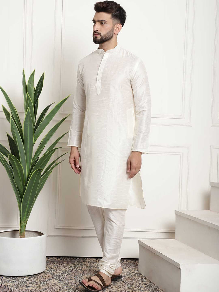 SOJANYA Kurta Biasa Lelaki Off White dengan Churidar