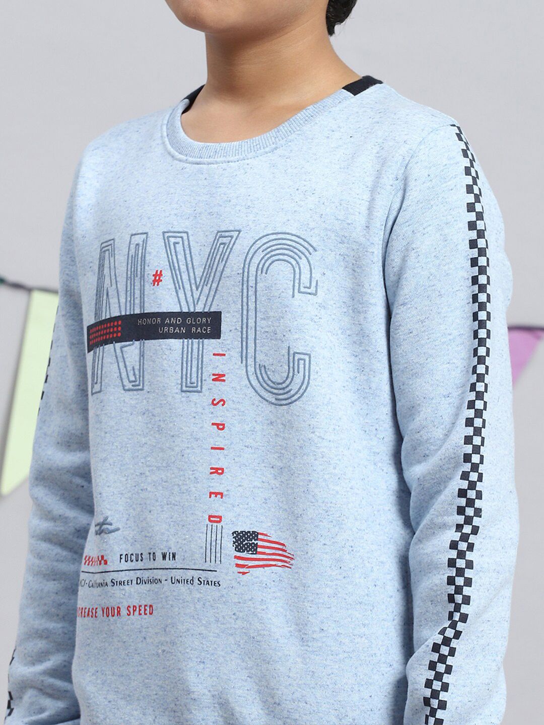 Monte Carlo Boys Typography Printed Pullover Sweatshirt