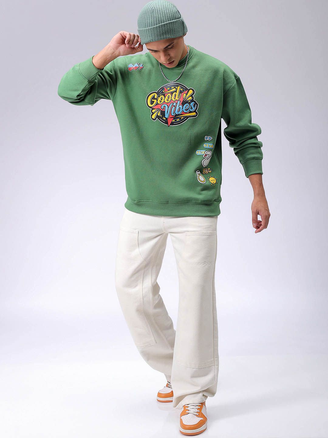 The Indian Garage Co Men Typography Printed Long Sleeves Sweatshirt