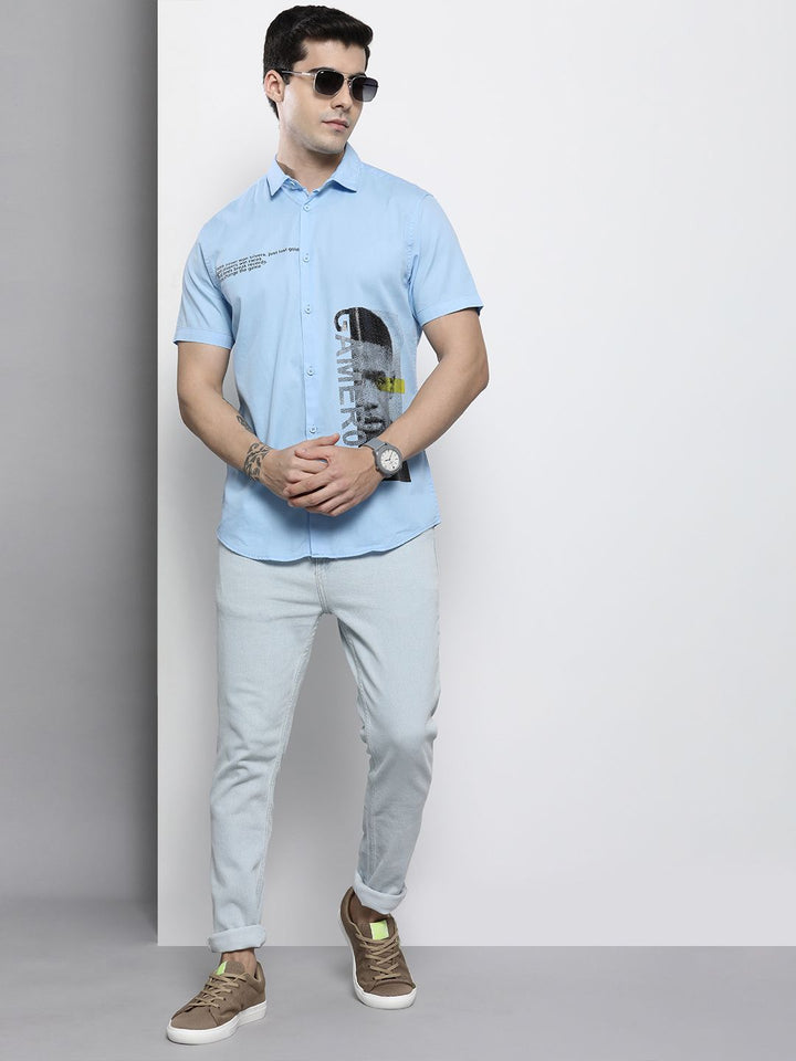 The Indian Garage Co Men Regular Fit Typography Printed Resortwear Shirt