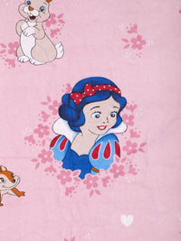 KLOTTHE Pink Printed 400 TC Pure Cotton Single Bedsheet With 1 Pillow Covers