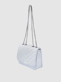 Lino Perros Women Blue Quilted Structured Shoulder Bag