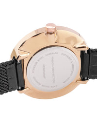 Sambungan Perancis Wanita Hitam Analog Watch FCN00036F