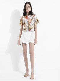 RAREISM Horizotal Stripes Cotton Shirt Style Top