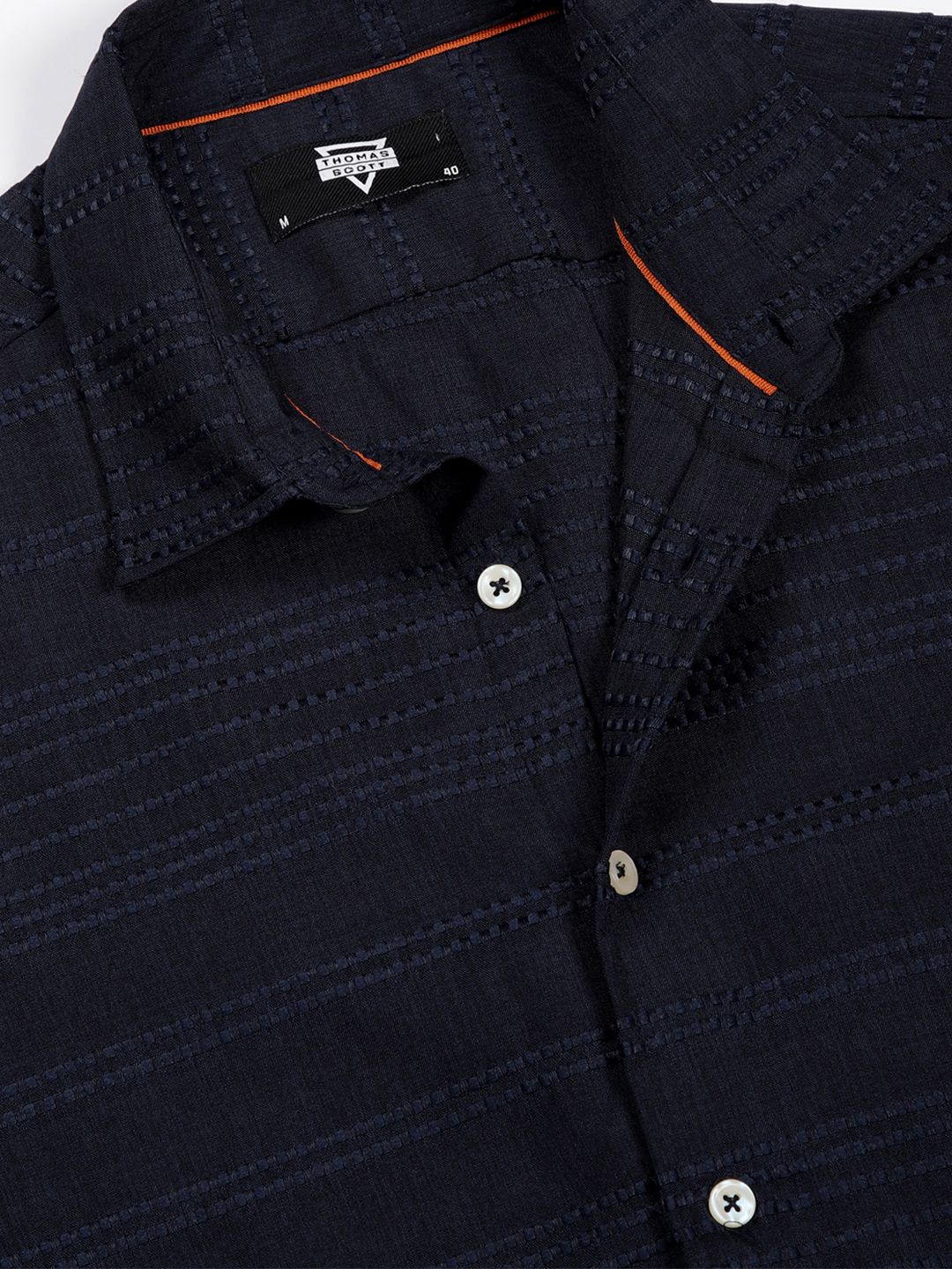 Thomas Scott Men Premium Slim Fit Opaque Casual Shirt