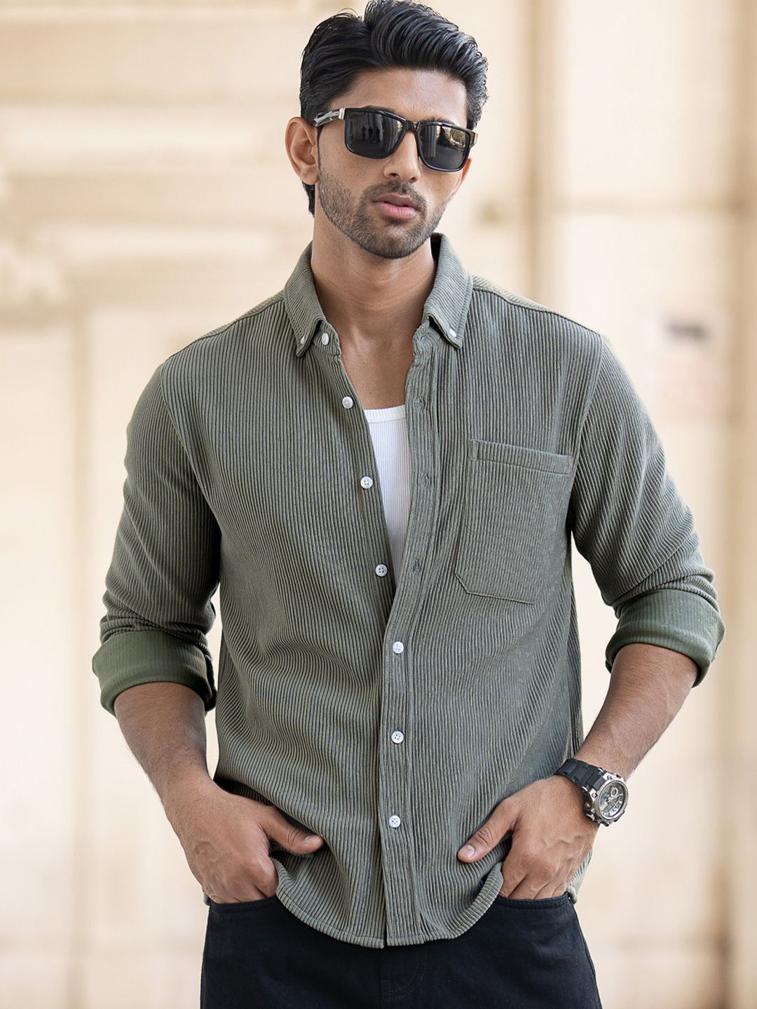 Powerlook Men Opaque Casual Shirt