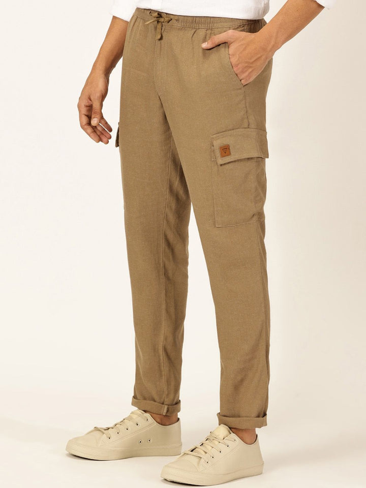 Thomas Scott Men Classic Cotton Linen Casual Trouser