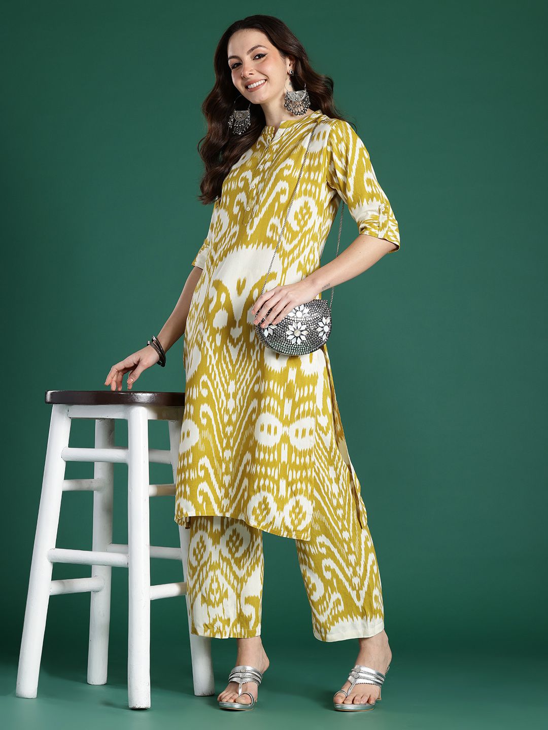Indo Era Women Printed Kurta with Palazzos