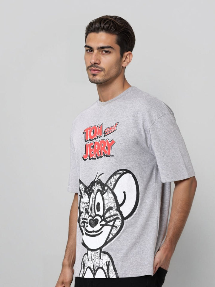 The Indian Garage Co Men Printed Raw Edge Boxy T-shirt