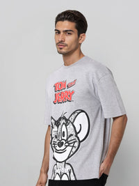 The Indian Garage Co Men Printed Raw Edge Boxy T-shirt