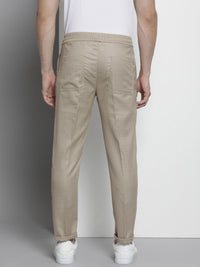 The Indian Garage Co Men Self Design Chinos Trousers