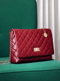DressBerry Quilted Shoulder Bag with Chain Strap
