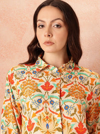 all about you Floral Printed Relaxed Casual Shirt